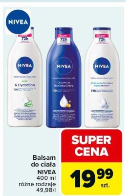 Balsam do ciała NIVEA różne rodzaje 400 ml promocja w Carrefour Market
