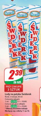 Lody waniliowe w polewie sorbetowej tropikalnej Koral 艣widerek promocja