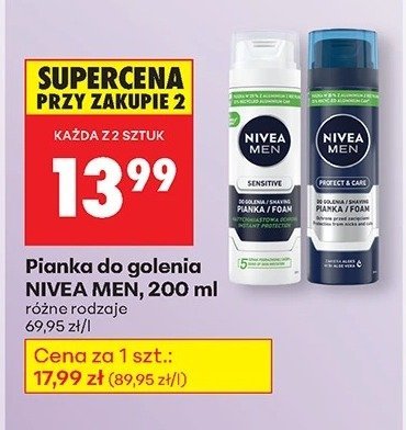 Pianka do golenia 200 ml różne rodzaje promocja w Biedronka