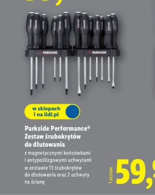 Zestaw śrubokrętów do dłutowania Parkside Performance promocja w Lidl