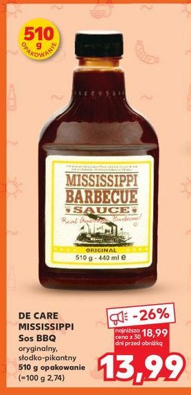Sos barbecue original Mississippi promocja