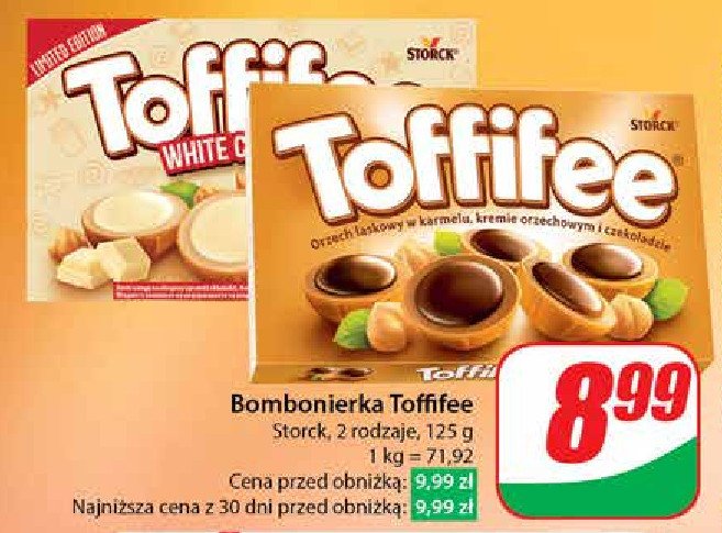 Bombonierka white chocolate Toffifee promocja