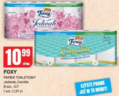 Papier toaletowy Foxy Jedwab, Camilla 8 szt. ICT promocja w Chorten