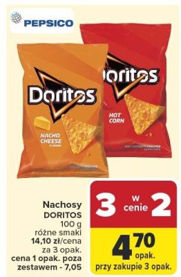 Nachosy DORITOS różne smaki 100 g promocja w Carrefour