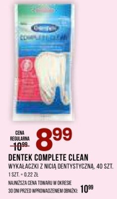 Wykałaczki z nicią dentystyczną Dentek Complete Clean, 40 szt. promocja w Drogerie Natura