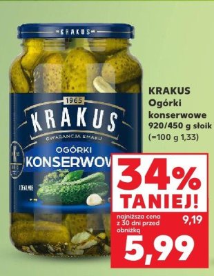Ogórki konserwowe 920/450 g  promocja w Kaufland