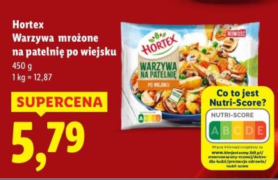 Warzywa mrożone na patelnię po wiejsku Hortex promocja w Lidl