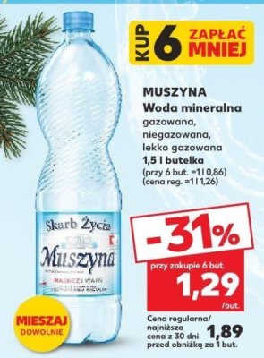 Woda mineralna niegazowana 1,5 l promocja w Kaufland