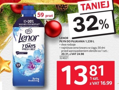 Płyn do płukania Lenor 1,239 L promocja w Selgros
