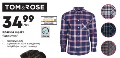 Koszula flanelowa męska rozm. l-xxl Tom & rose promocja w Jula