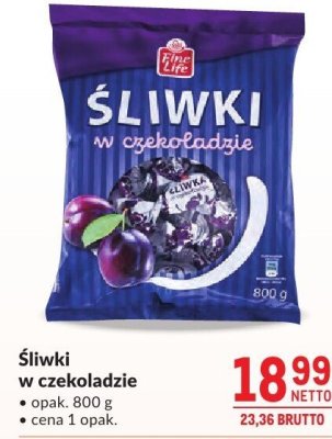 Śliwki w czekoladzie Fine Life promocja w Makro