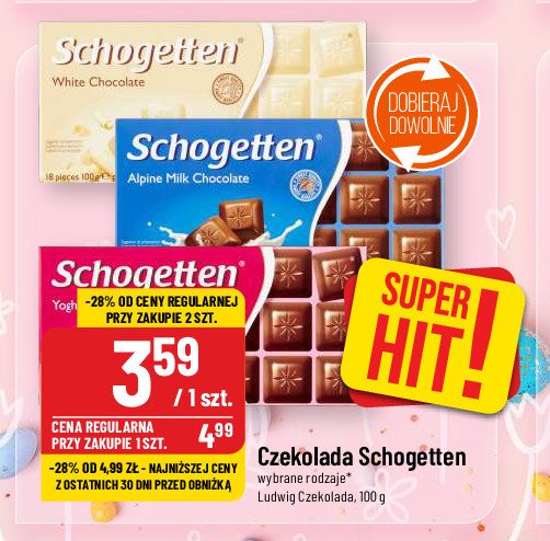 Czekolada jogurtowo-truskawkowa Schogetten promocja w POLOmarket