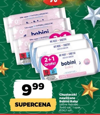 Chusteczki nawilżane Bobini Baby promocja w Netto