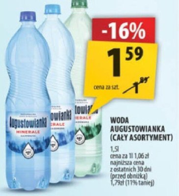Woda AUGUSTOWIANKA (cały asortyment) 1,5l promocja w Arhelan