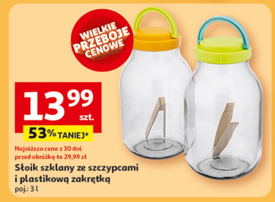 Słoik do ogórków 3 l + szczypce promocja w Auchan