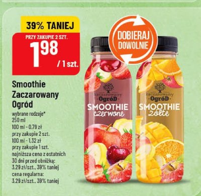 Smoothie Zaczarowany Ogród różne rodzaje, 250ml promocja w POLOmarket