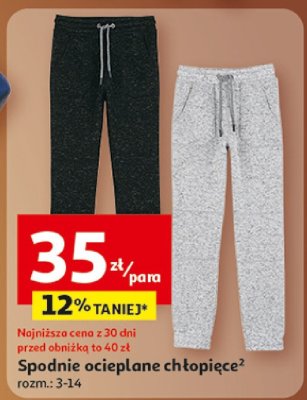 Spodnie ocieplane ch艂opi臋ce 122-158 Lily & dan promocja w Auchan