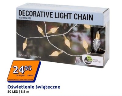 Oświetlenie świąteczne 80 LED | 8,9 m promocja w Action