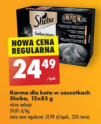 Karma dla kota mix smaków Sheba select slices in gravy promocja