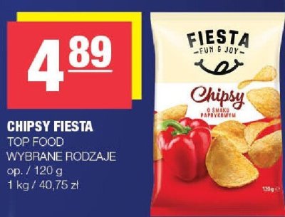 Chipsy Fiesta Top Food wybrane rodzaje promocja w SPAR
