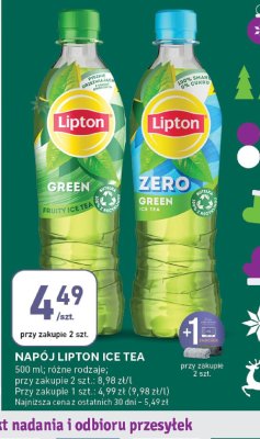 Napój Lipton Ice Tea Green, Zero Green różne rodzaje promocja w Stokrotka