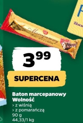 Baton marcepanowy z wiśnią promocja w Netto
