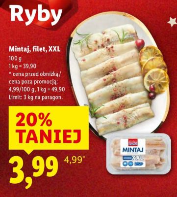 Filet mintaj XXL promocja w Lidl