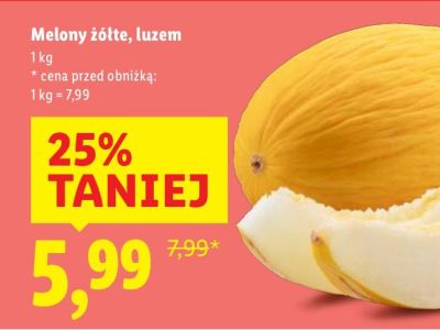 Melony żółte, luzem promocja w Lidl