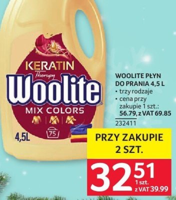 Płyn do prania Woolite 4,5 l • trzy rodzaje • cena przy zakupie 1 szt.: 36,79 z VAT 69,85 promocja w Selgros
