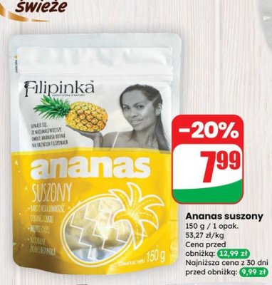 Ananas suszony promocja w Dino