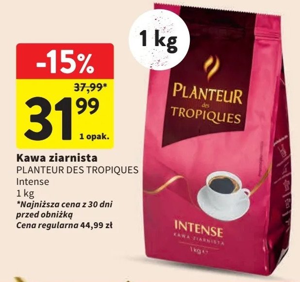 Kawa Planteur des tropiques intense promocja w Intermarche