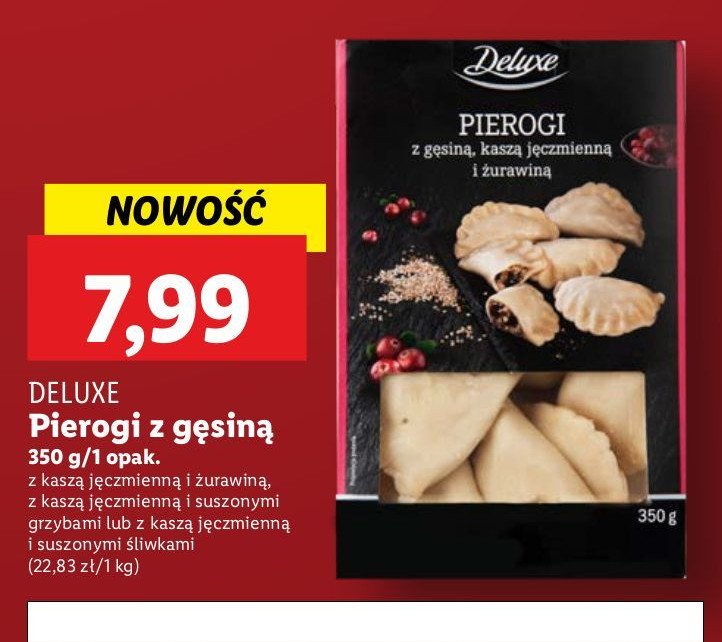 Pierogi z gęsiną i suszonymi grzybami Deluxe promocja