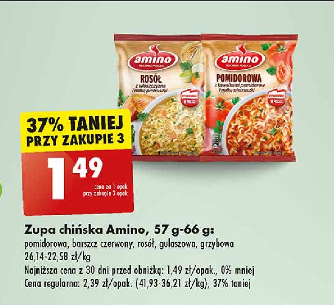 Zupa grzybowa Amino promocja