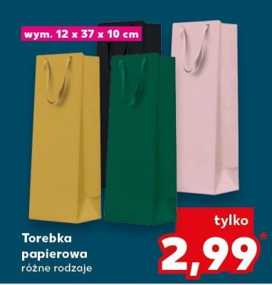 Torebka papierowa różne kolory promocja w Kaufland