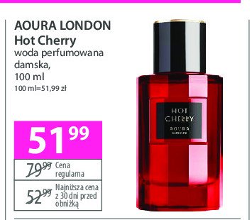 Woda perfumowana Aoura london hot cherry promocja