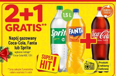 Napój gazowany Coca-Cola, Fanta lub Sprite wybrane rodzaje promocja w POLOmarket
