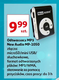 Odtwarzacz mp3 czarny New audio promocja