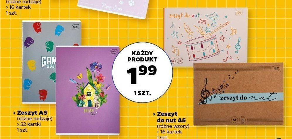 Zeszyt do nut a5 16-kartkowy Interdruk promocja