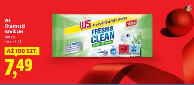 W5 Chusteczki nawilżane promocja w Lidl