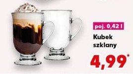 Kubek szklany 420 ml promocja w Kaufland