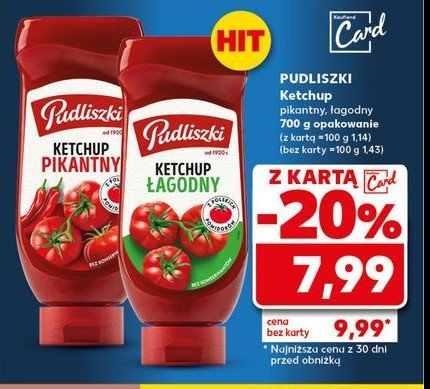 Ketchup pikantny Pudliszki promocja
