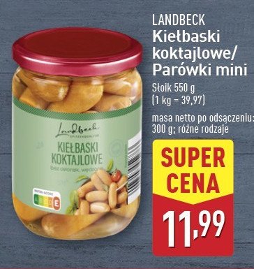 Kiełbaski koktajlowe Landbeck promocja w Aldi