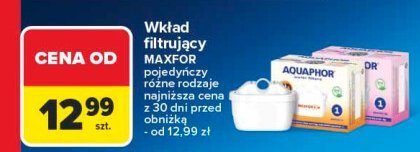 Wkład filtrujący b25 maxfor mg2+ Aquaphor promocja w Carrefour