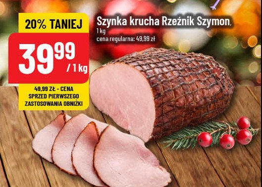 Szynka krucha Rzeźnik szymon poleca promocja w POLOmarket