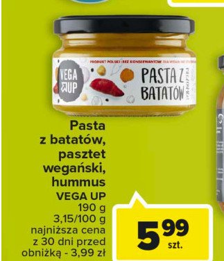 Pasta z pieczonych batat贸w Vega up promocja