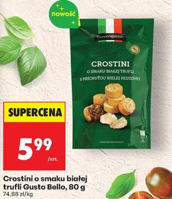 Crostini o smaku białej trufli 80 g promocja w Biedronka