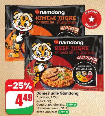 Danie nudle Namdong Kimchi Jjigae promocja w Dino