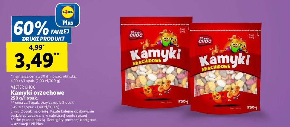 Kamyki orzechowe Mister choc promocja
