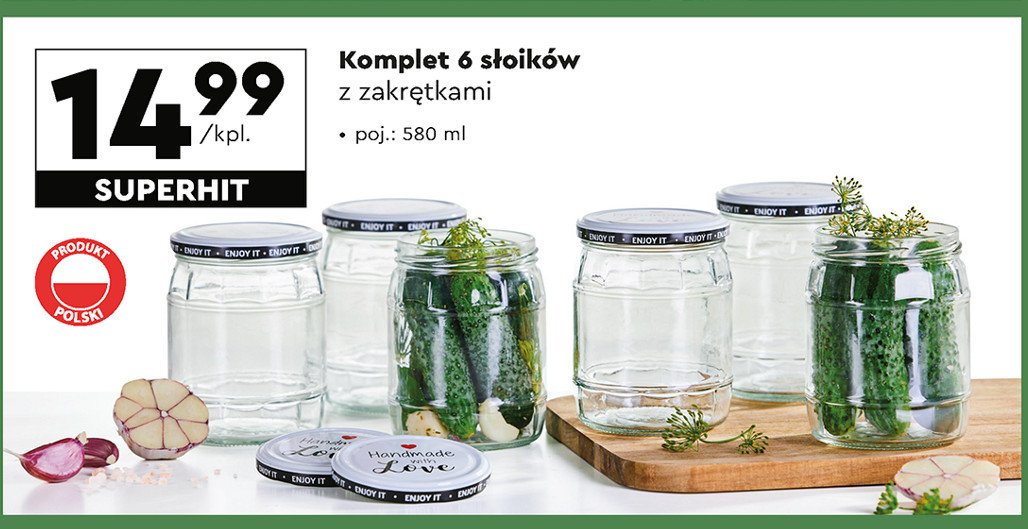 Komplet słoików 580 ml promocja