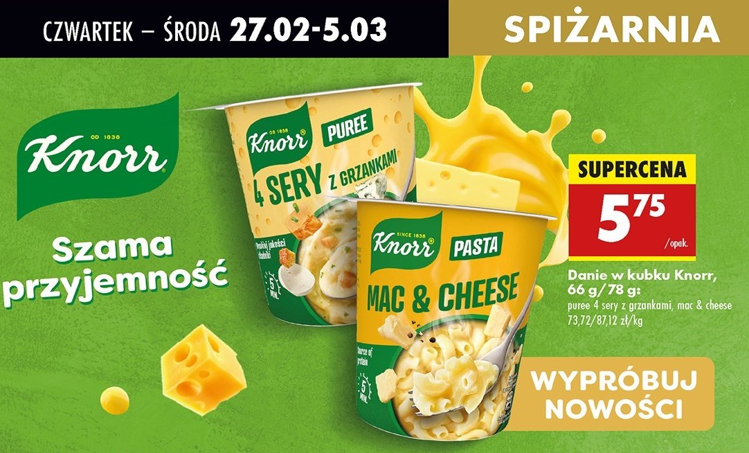 Makaron mac & cheese Knorr promocja